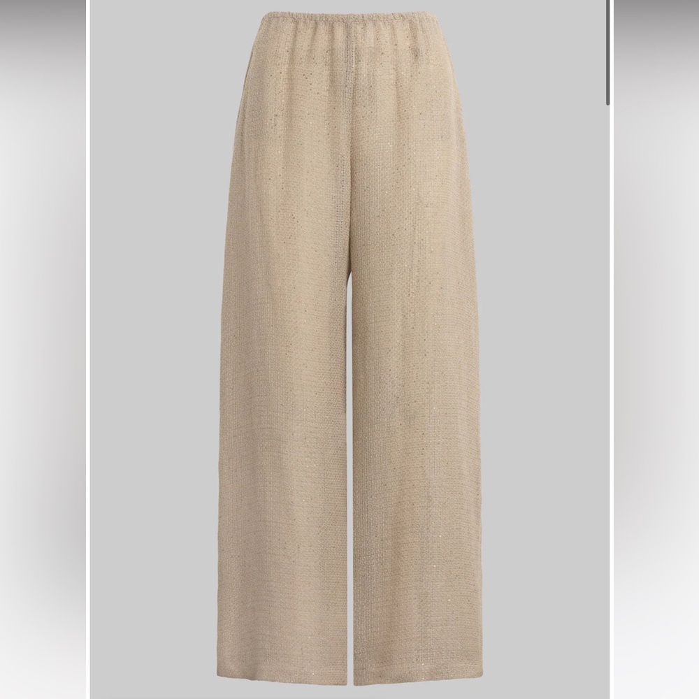 LESET Beige Wide Leg Pants